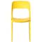 Fabulaxe Modern Plastic Outdoor Dining Chair with Open Curved Back, Yellow, PK 4 QI004227.YL.4 - alternate 6